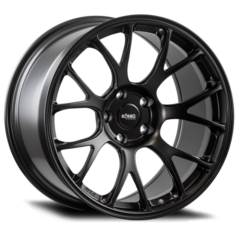 Konig Forged F1M 18X10.5 5X114.3 ET25 Satin Black Knurled Bead