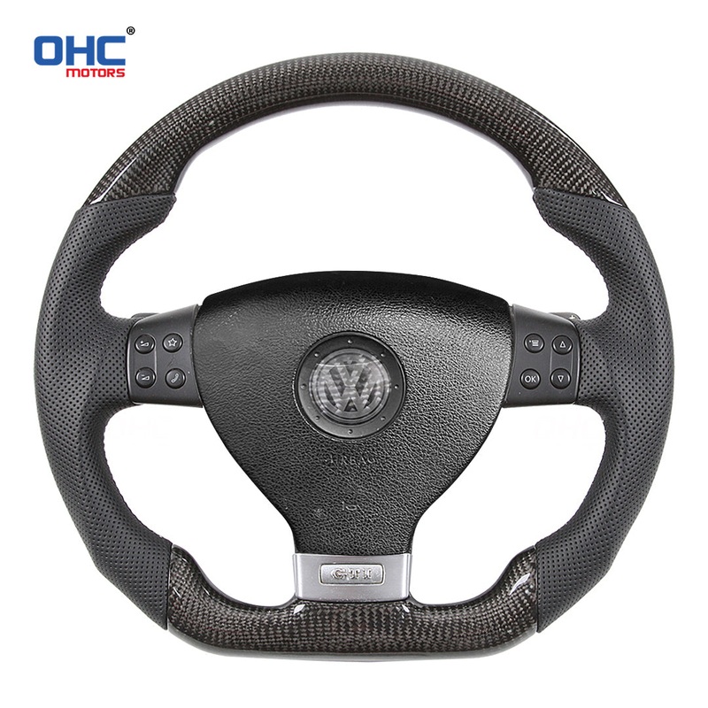 OHC Motors Carbon Fiber Steering Wheel for Volkswagen GTI MK4 VW MK4 Golf 4 Passat B5 1998-2005