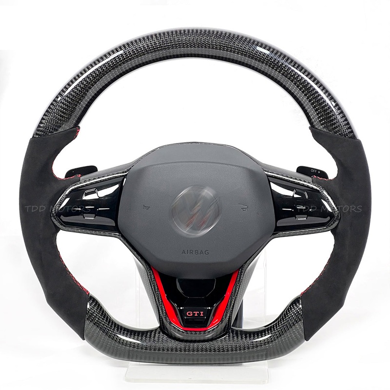 OHC Motors Carbon Fiber Steering Wheel for Volkswagen MK8 PASSAT B8 POLO VI