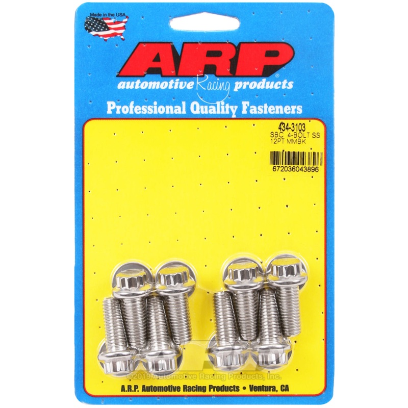 ARP SB Chevy 4-Bolt SS 12pt Motor Mount Bolt Kit