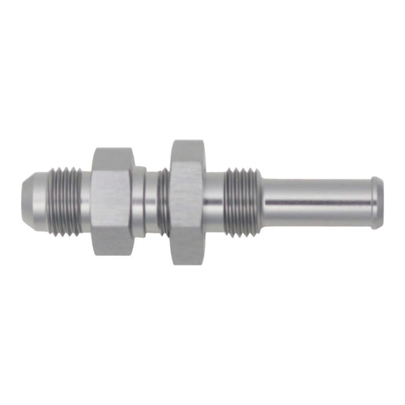 DeatschWerks 6AN Male Flare to Straight 3/8in Single Hose Barb – Anodized DW Titanium