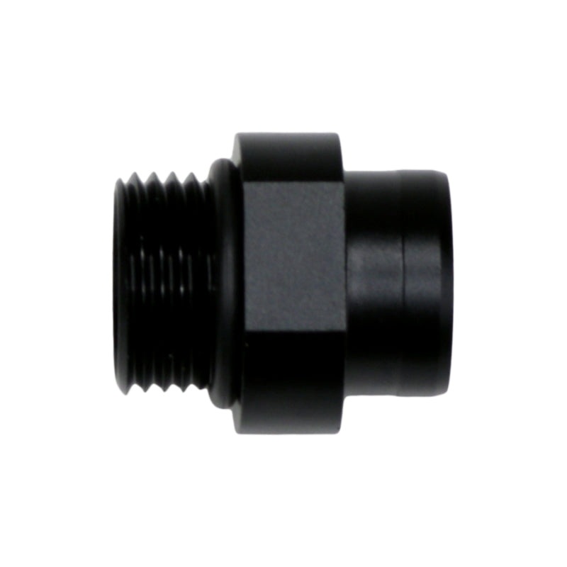 DeatschWerks 8AN ORB to S387 Pre-Filter Sock Adapter – Anodized Matte Black