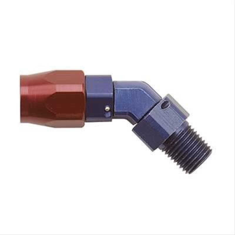 Fragola -10AN x 45 Degree Hose End x 3/4 NPT – Black