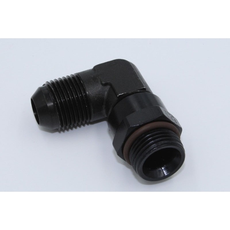 Fragola -10AN x 7/8 – 14 (10) 90 Degree Swivel – Black