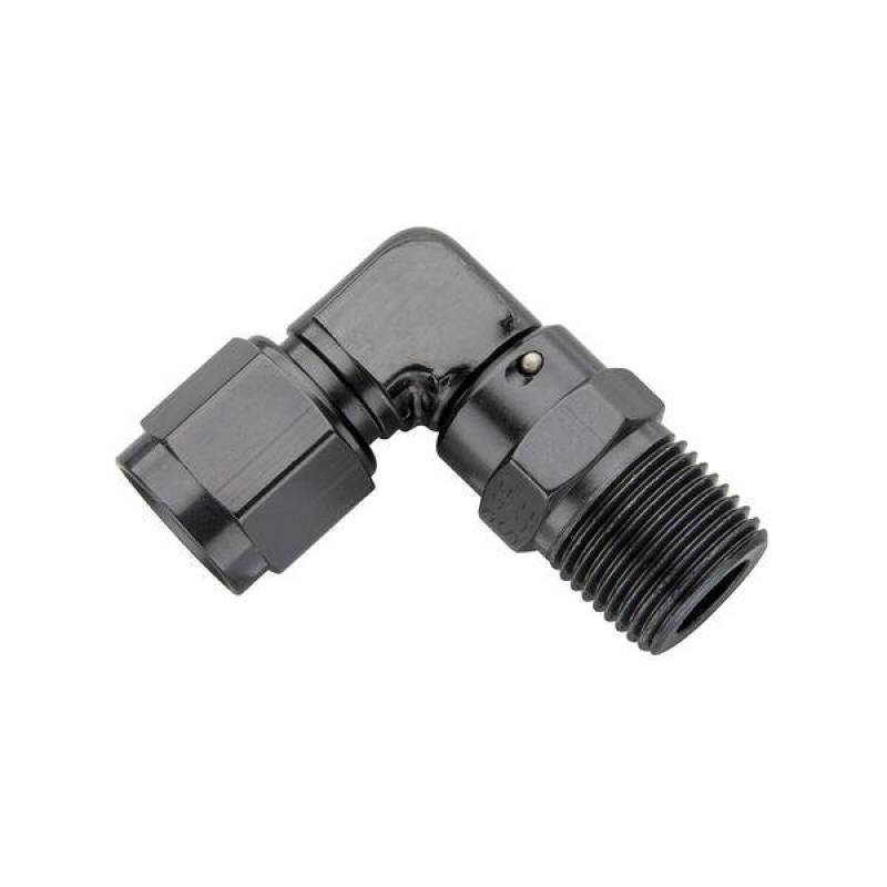 Fragola -12AN Female Swivel To 3/4 NPT – 90 Degree – Black