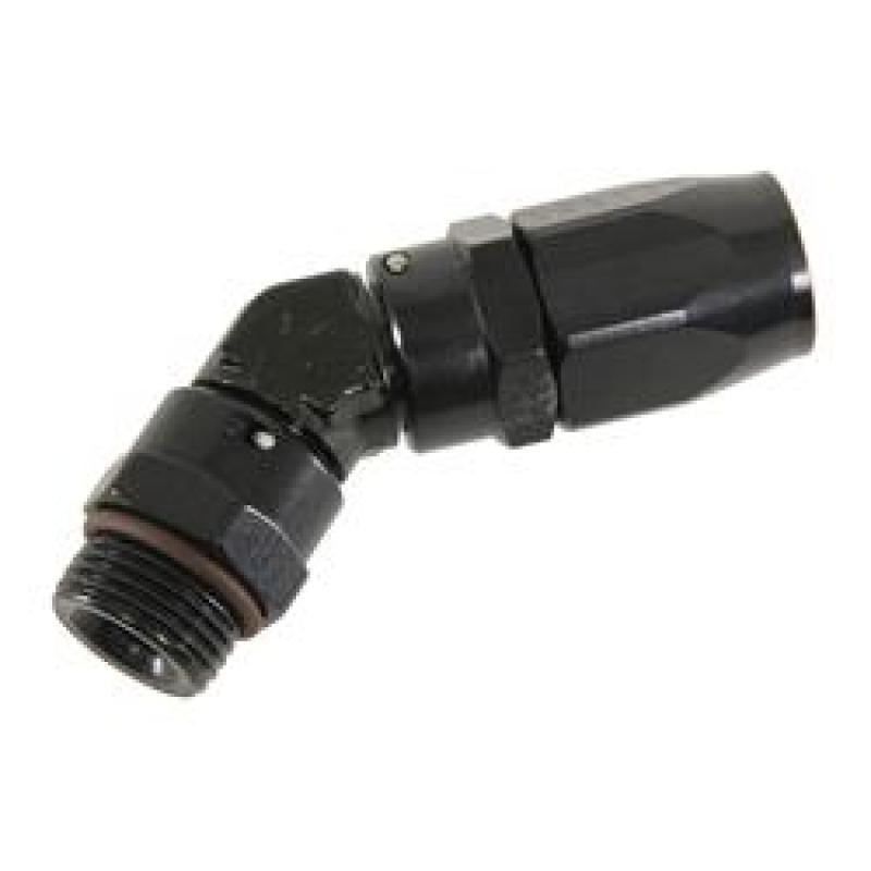 Fragola -12AN x 45 Degree x 7/8-14 (10) Hose End – Black