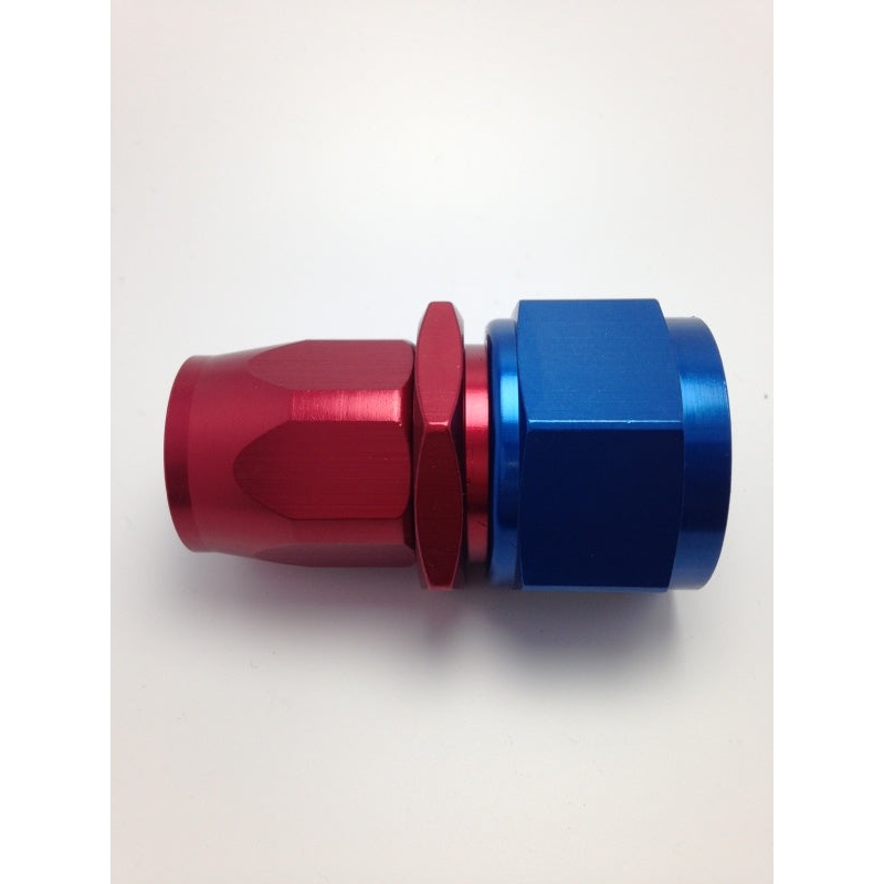 Fragola -16AN Fem. Nut x -12AN Hose Reducing Hose End – Blue/Red