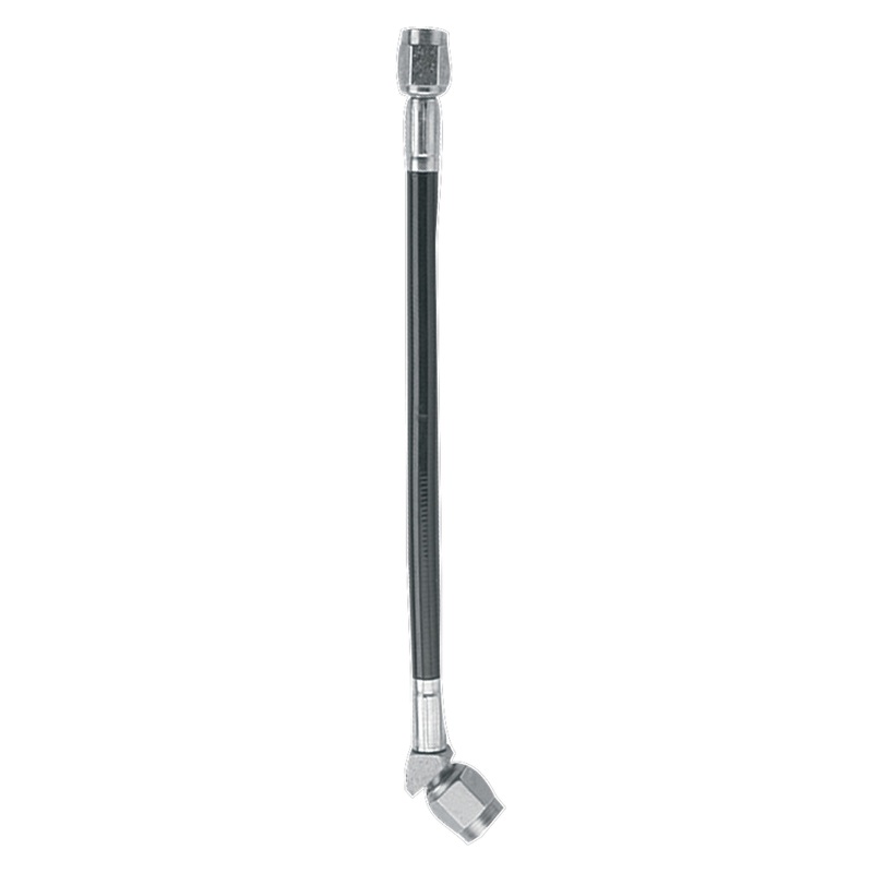 Fragola -3AN Black Covered Assembly Straight x 45 Degree 24in