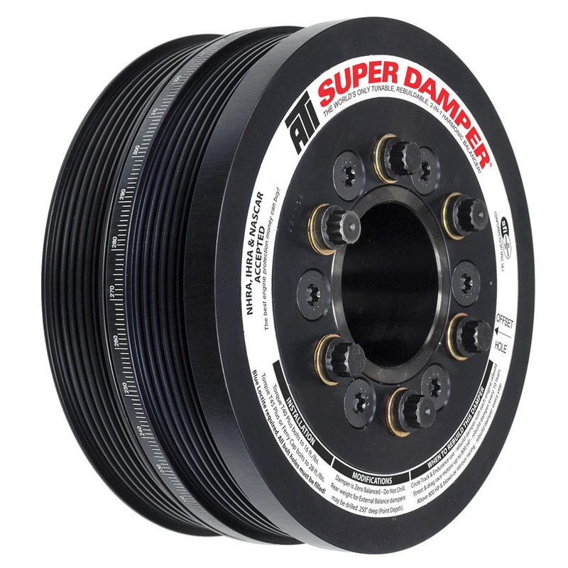 ATI Damper – 6.78in – Alum – (2) 6 Grv – Ford Coyote 5.0L – w/A/C Pulley – OEM Size