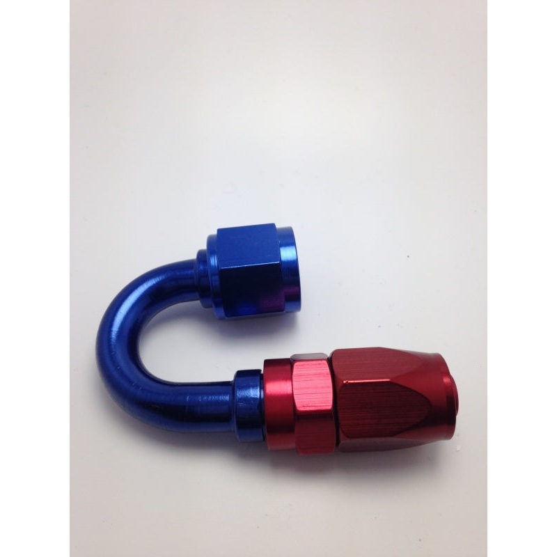 Fragola -12AN x 180 Degree Pro-Flow Hose End – Blue/Red