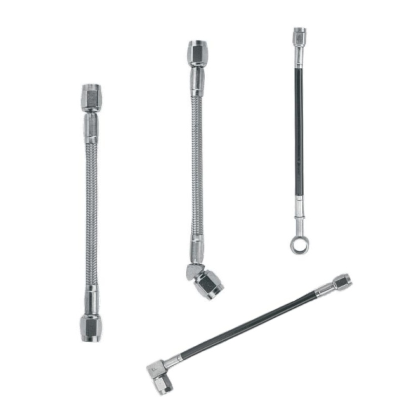 Fragola -3AN Black Covered Straight x 7/16 BJO 18in