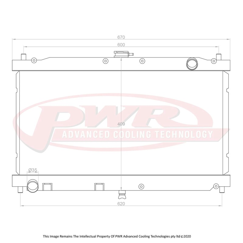 PWR – 42mm Performance Radiator (Mazda MX-5 NB 1.6L/1.8L 98-05)