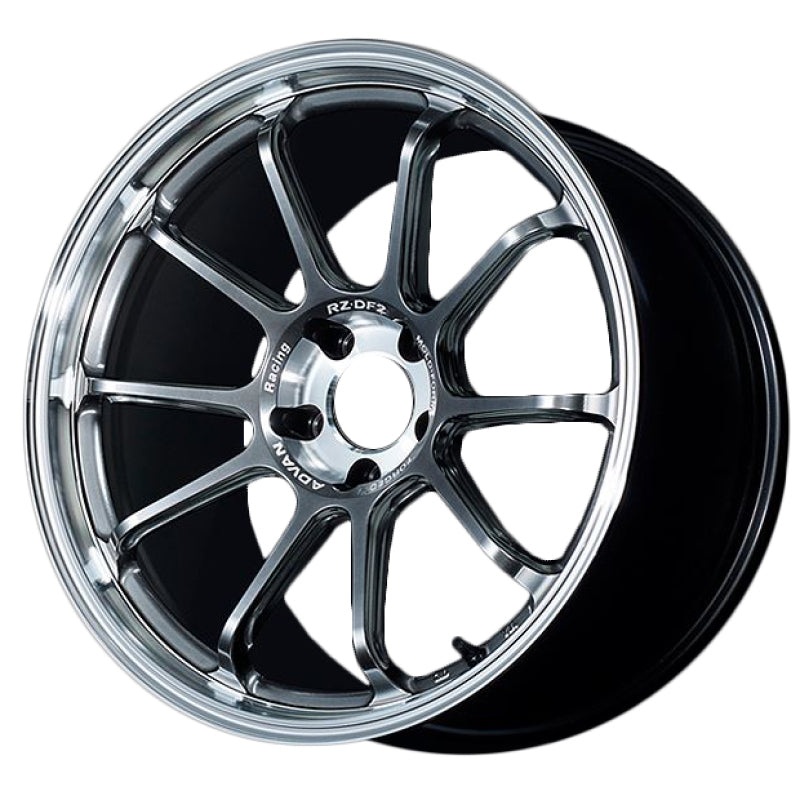 Advan RZ-DF2 19×9.5 / 5×120 BP / +44 Offset / 72.5 HB – Diamond Cut & Hyper Platinum Black