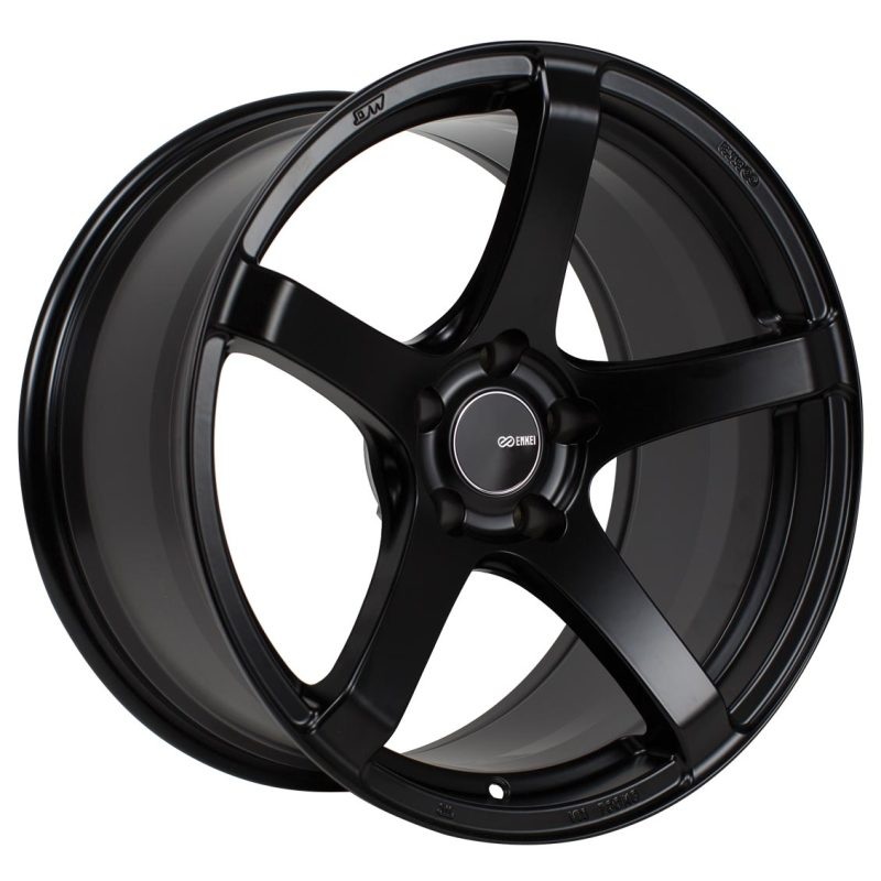 Enkei Kojin 18×9.5 35mm Offset 5×112 Bolt Pattern 72.6mm Bore Dia Matte Black Wheel