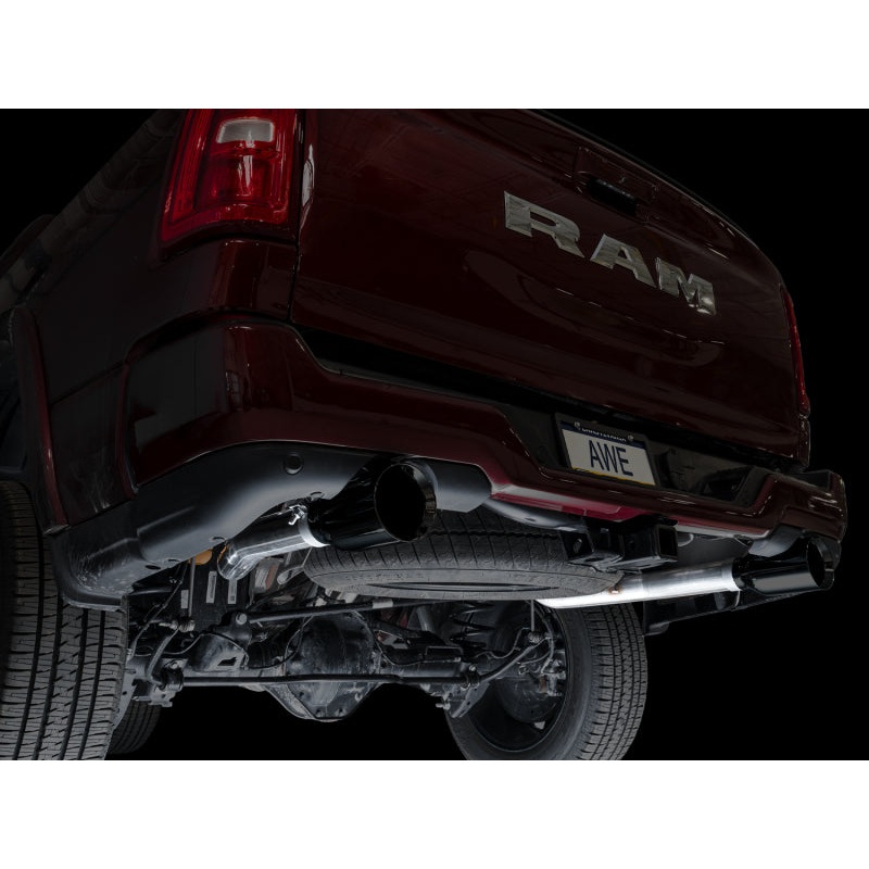 AWE 25+ RAM 1500 3.0TT 0FG Catback Touring Exhaust – Diamond Black Tips