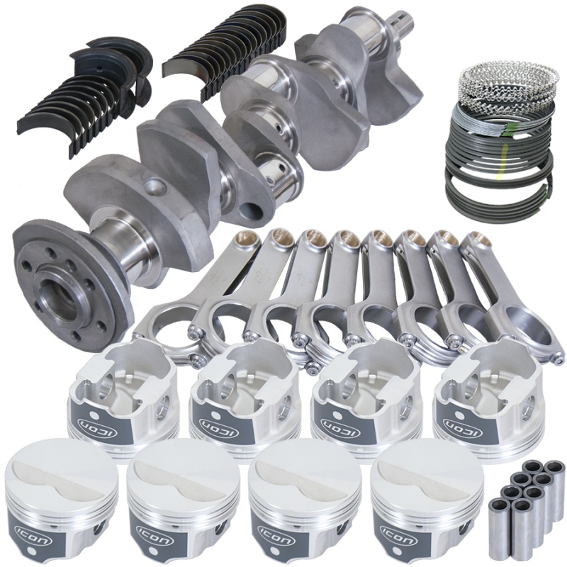Eagle Chevy 350 3.480in Crank 5.700in H-Beam -3.7cc Flat Top 4.000in Pistons Rotating Assembly