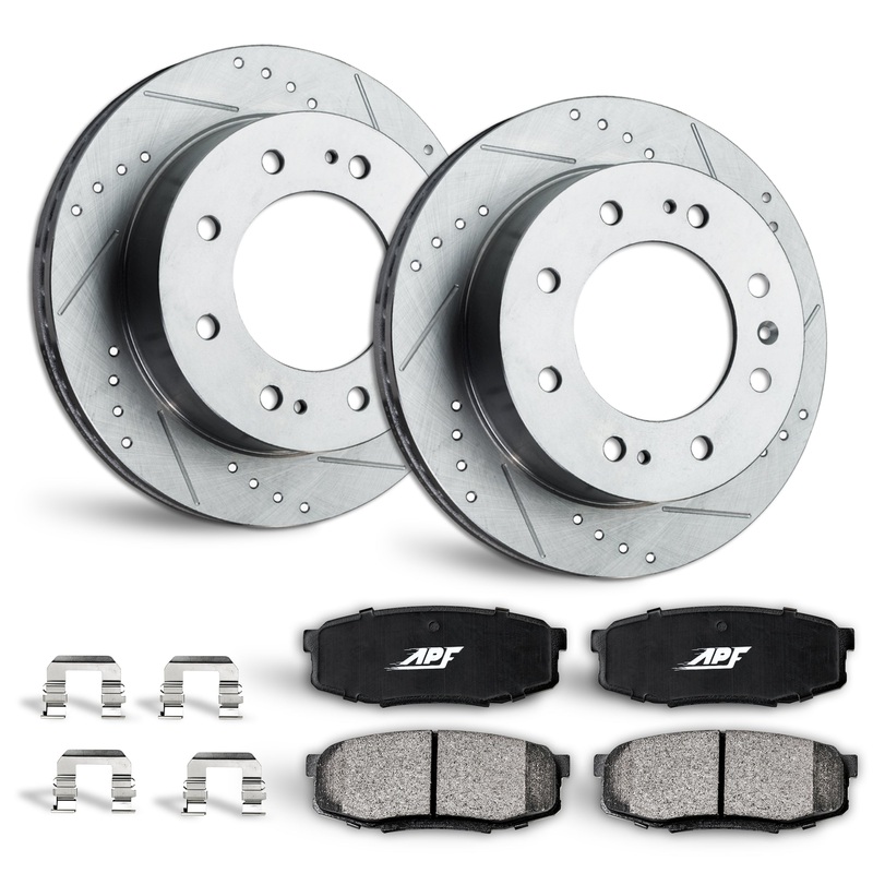 APF Front Brake Kit Rotors and Pads for GMC Sierra 3500 HD 2011-2011