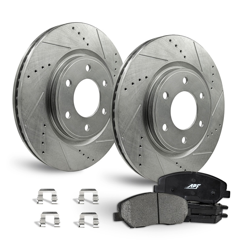 APF Rear Brake Kit Rotors and Pads for INFINITI QX56 2011-2013