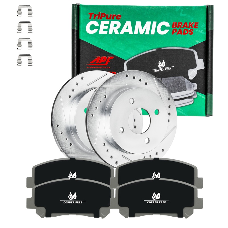 Rear TriPure Copper Free Brake Kit compatible with Acura, Honda 1998-2002