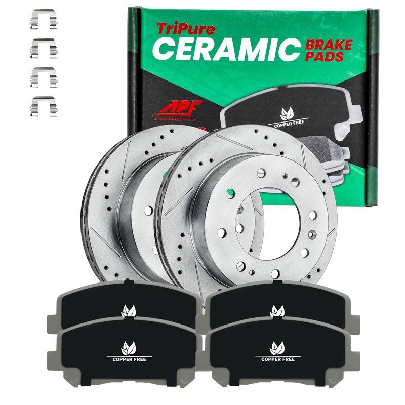 Rear TriPure Copper Free Brake Kit compatible with Chevrolet, GMC 2011-2019