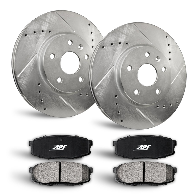 APF Rear Brake Kit Rotors and Pads for Dodge Journey 2013-2013