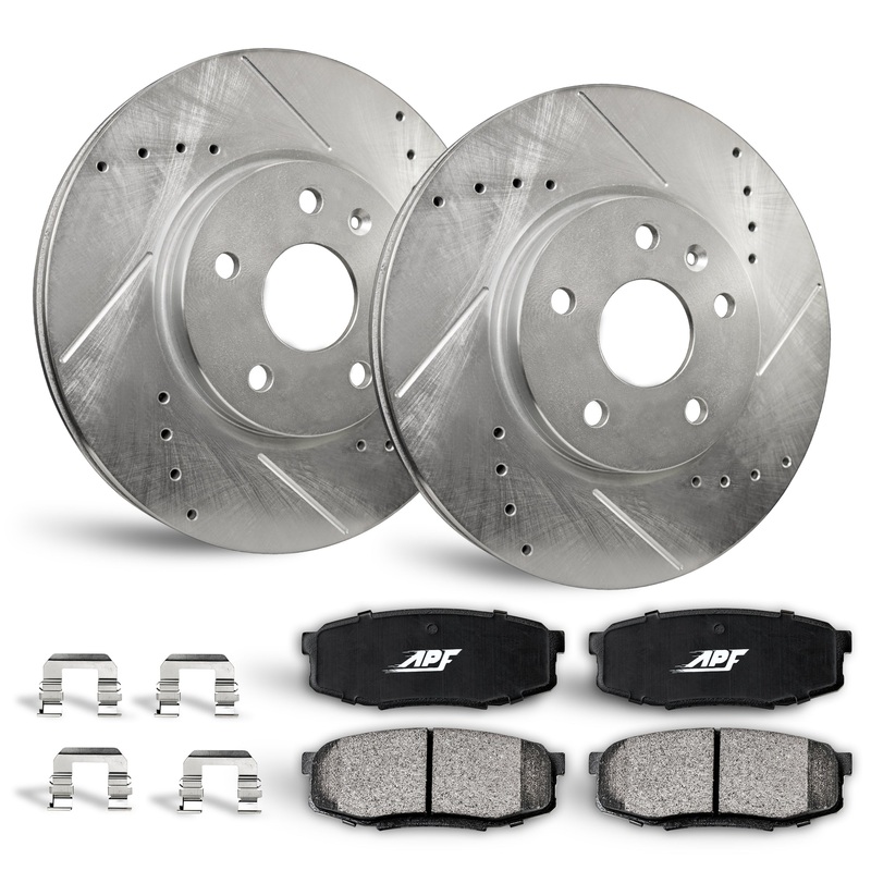 APF Rear Brake Kit Rotors and Pads for Lincoln MKX 2007-2010