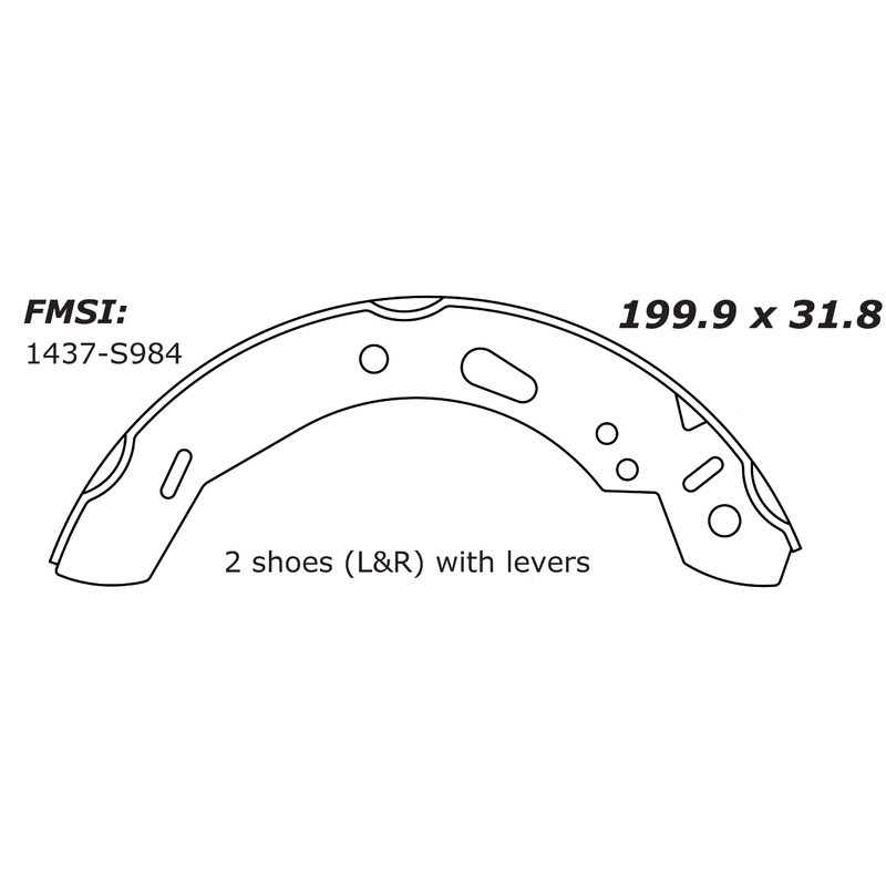 Porterfield Brake Shoes for 2012 FORD FIESTA- Rear Drum