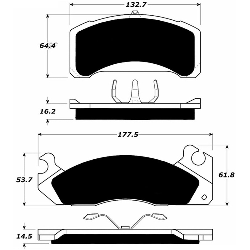 Porterfield Brake Pads for 1987 MERCURY COUGAR Heavy Duty w/Rear Drums
