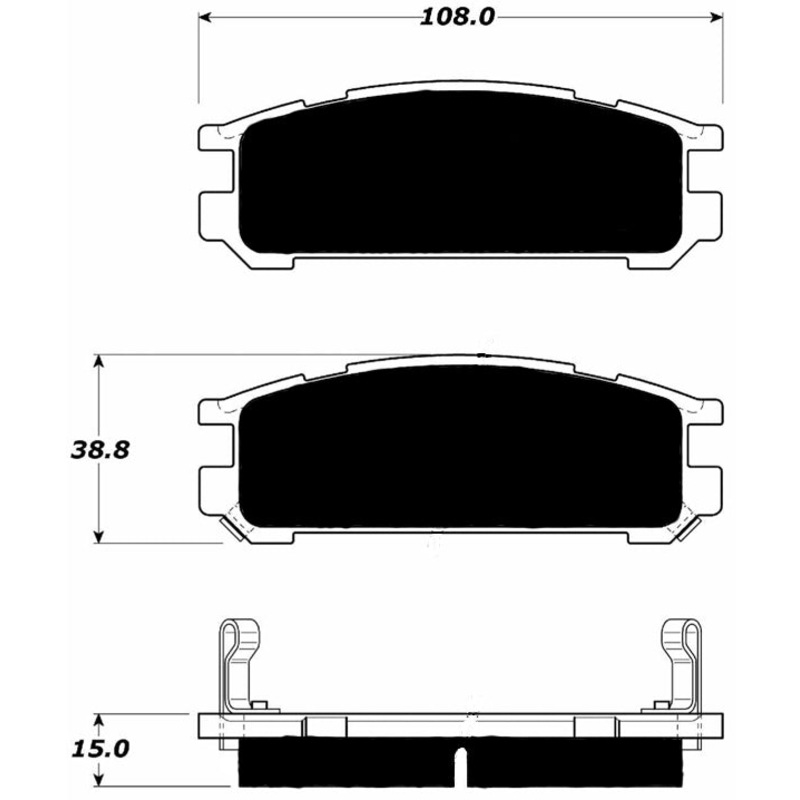 Porterfield Brake Pads for 1997 SUBARU IMPREZA SEDAN LS