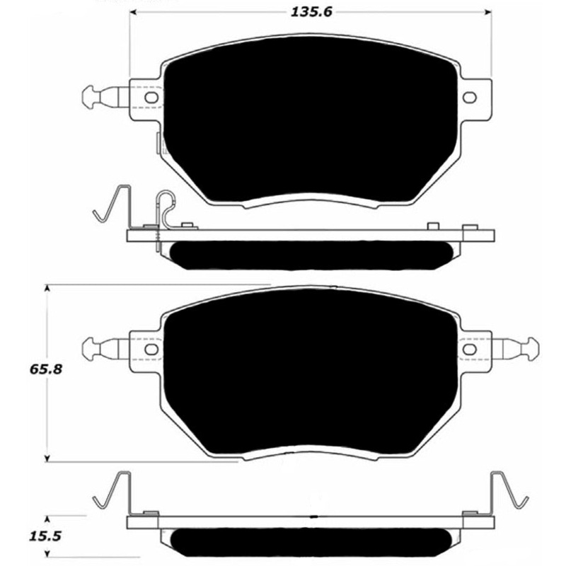 Porterfield Brake Pads for 2004 NISSAN MURANO