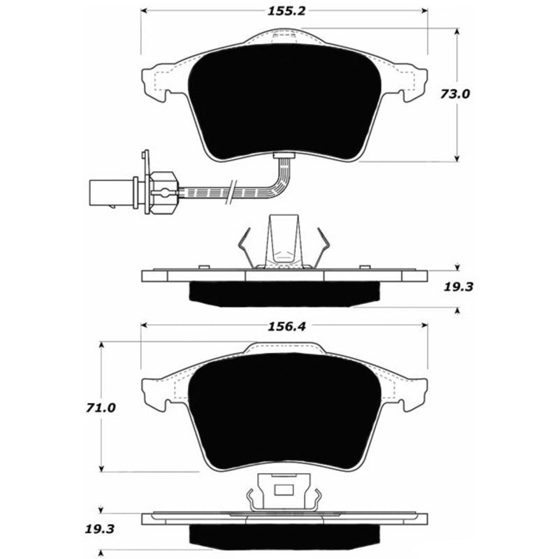 Porterfield Brake Pads for 2006 AUDI A6 – 3.2L