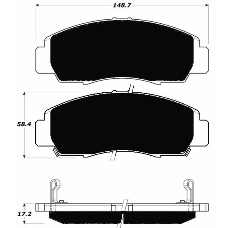 Porterfield Brake Pads for 2007 HONDA ACCORD Coupe V6 – EX 6 Speed M/T