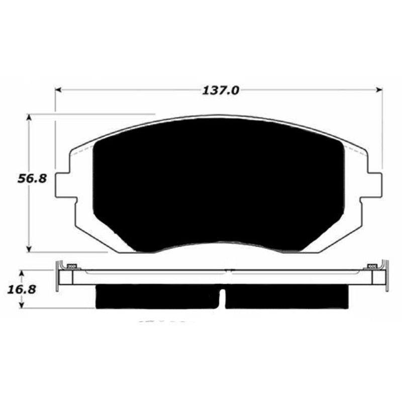 Porterfield Brake Pads for 2007 SUBARU IMPREZA SEDAN 2.5i
