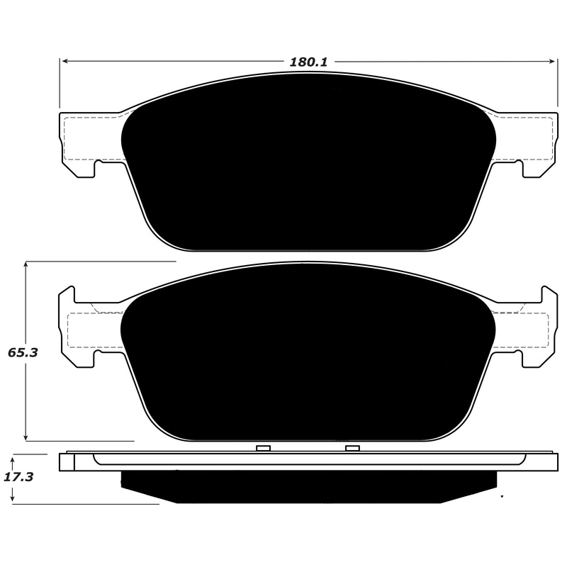 Porterfield Brake Pads for 2016 FORD FOCUS ST