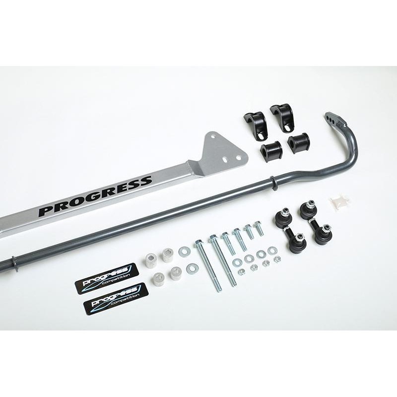 Progress Tech 92-95 Honda Civic Rear Sway Bar (22mm – Adjustable) Incl Bar Brace and Adj End Links