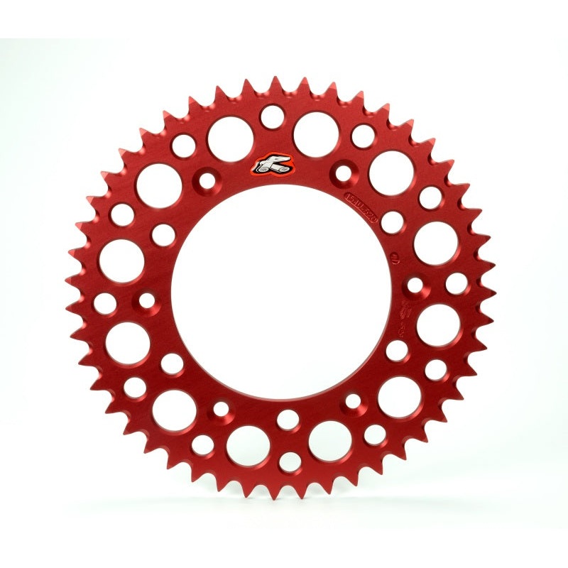 Renthal 84-24 Honda CR 125R-500R/CRF 450L/250R/450RL/RX/X Rear Grooved Sprocket – Red 520-51P Teeth