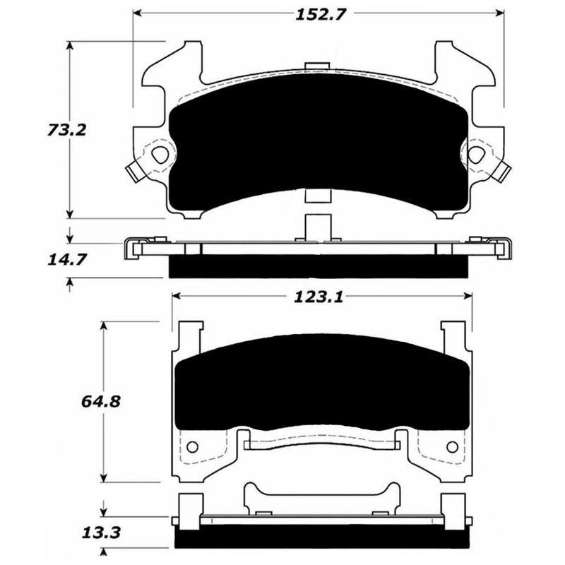 Porterfield Brake Pads for 1988 GMC T-15 JIMMY 4WD