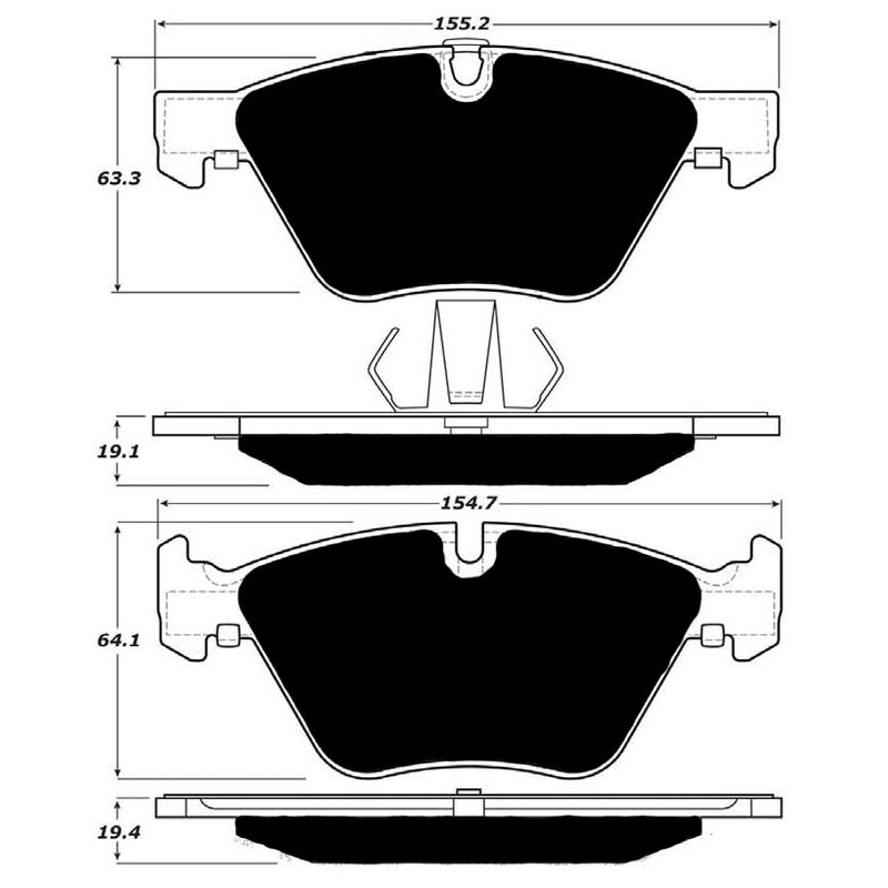 Porterfield Brake Pads for 2006 BMW 525i