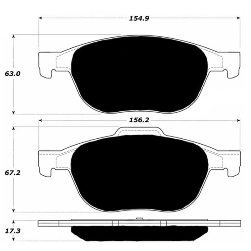 Porterfield Brake Pads for 2009 MAZDA 3 2.0L
