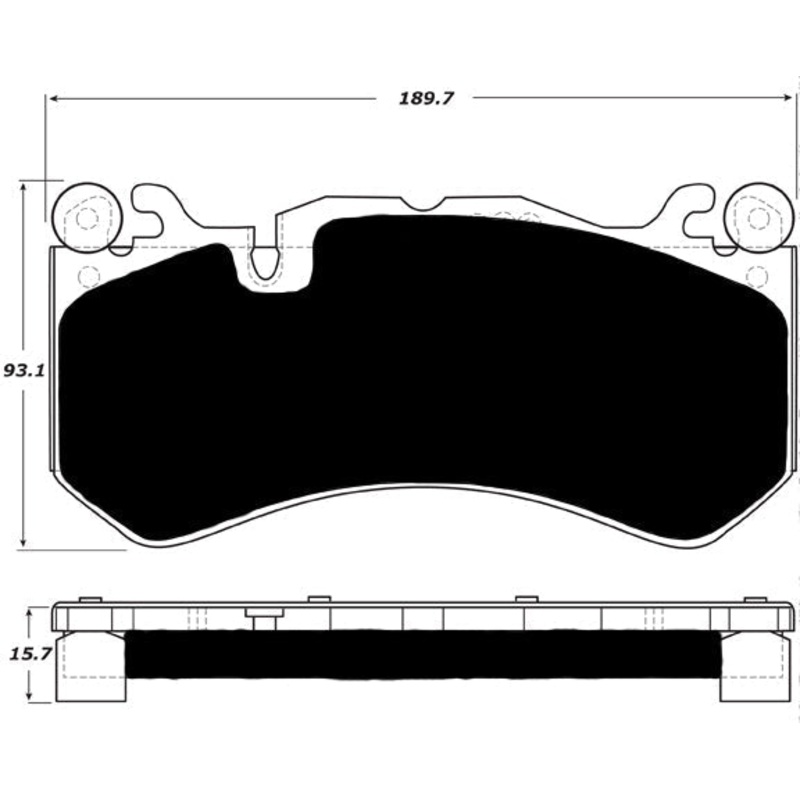 Porterfield Brake Pads for 2012 MERCEDES-BENZ E63 AMG – w/Iron Discs