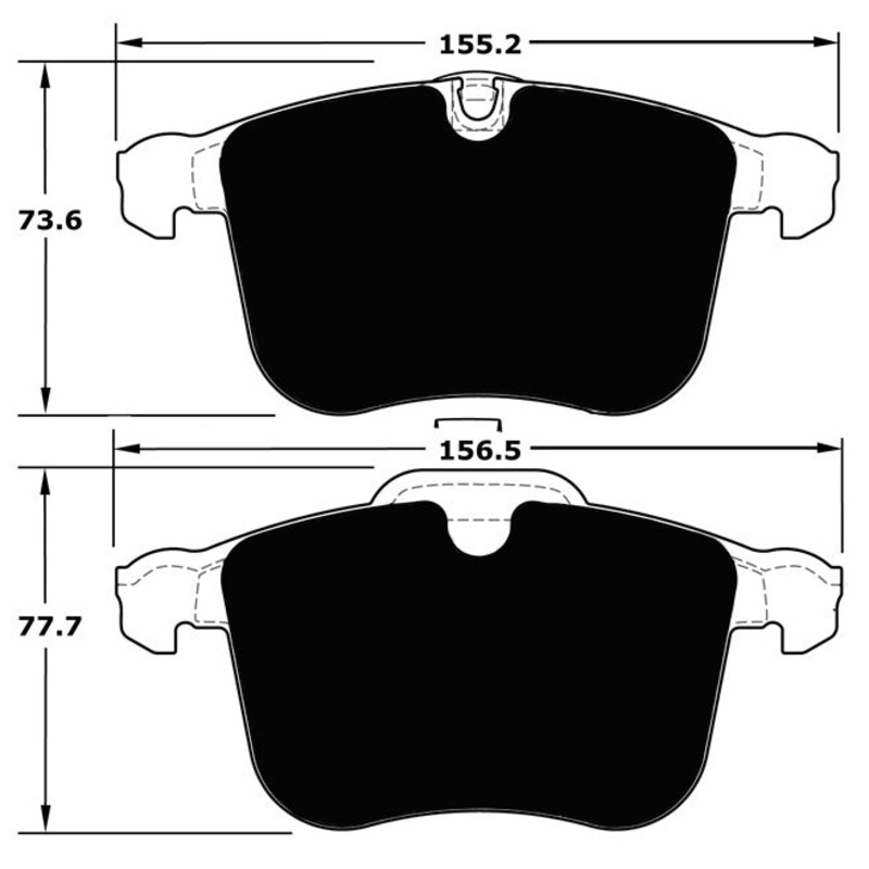 Porterfield Brake Pads for 2012 SAAB 9-3 Aero 2.8L 314mm F/Disc
