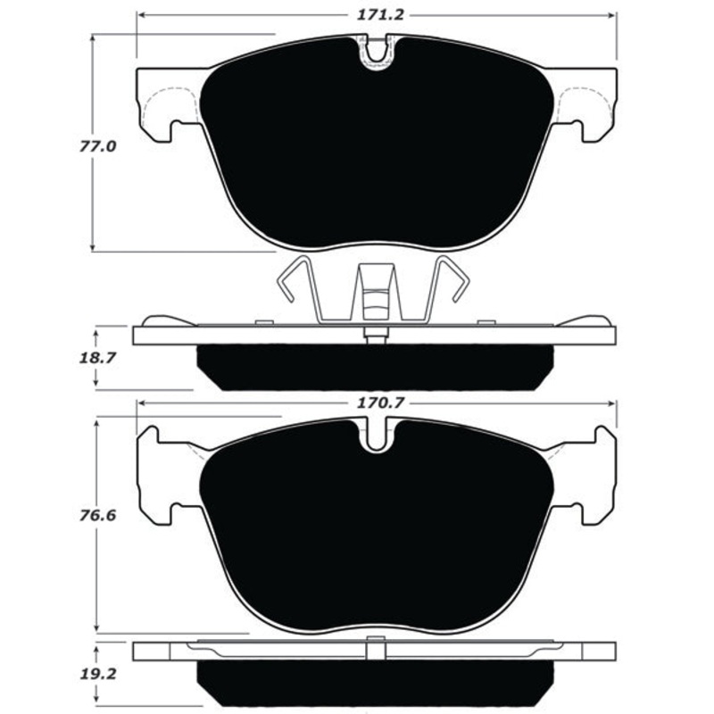Porterfield Brake Pads for 2013 BMW X5 xDrive35d