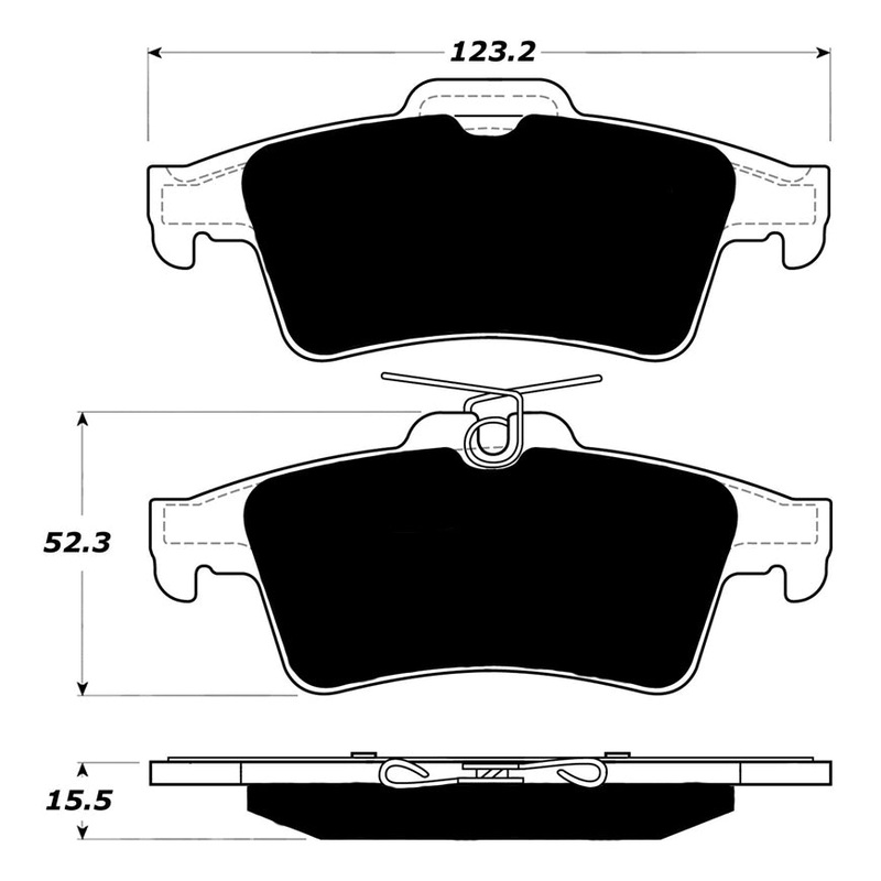 Porterfield Brake Pads for 2014 FORD ESCAPE 2.5L