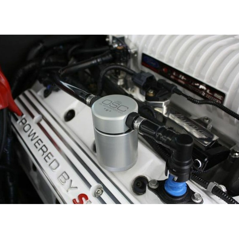 J&L 07-14 Ford Mustang GT500 Passenger Side Oil Separator 3.0 – Clear Anodized