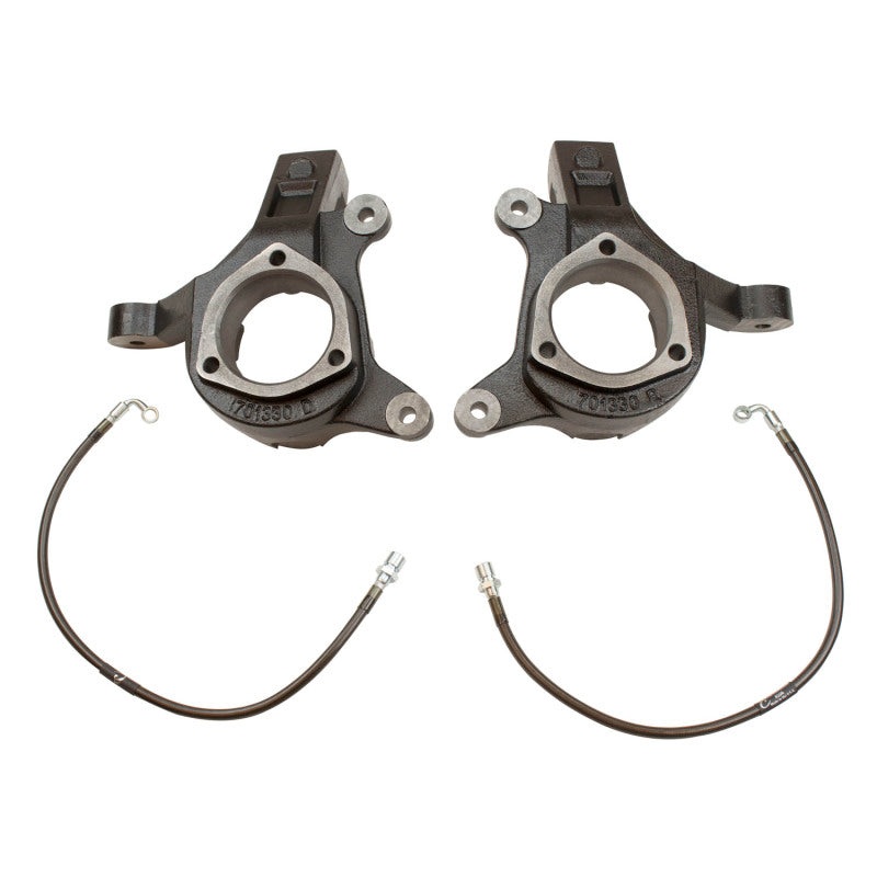 MaxTrac 07-16 GM C1500 2WD 3in Front Lift Spindles w/Extended DOT Compliant Brake Lines