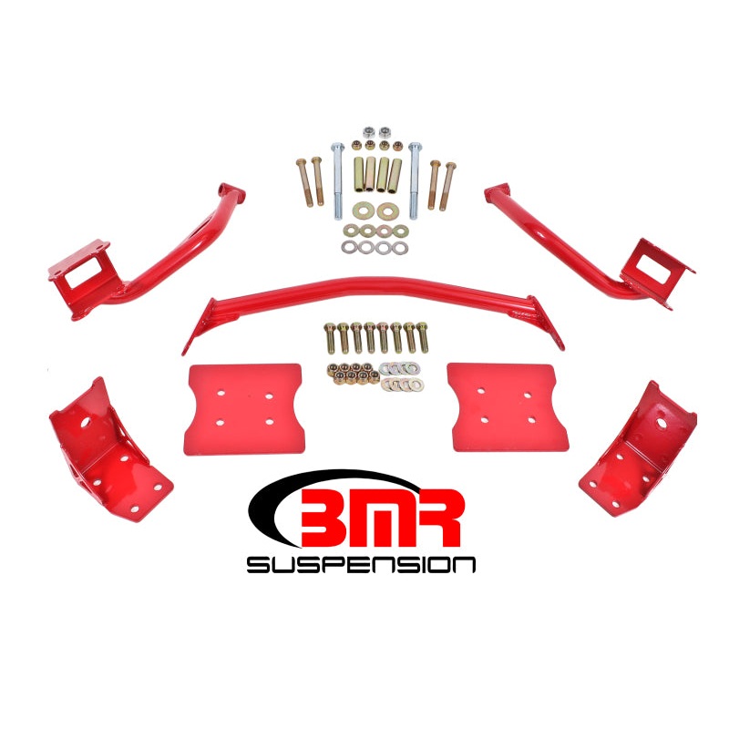 BMR 79-04 Fox Mustang Torque Box Reinforcement Plate Kit(TBR005R And TBR003R) – Red