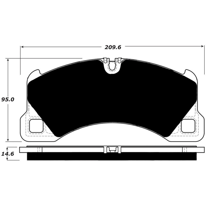Porterfield Brake Pads for 2012 PORSCHE PANAMERA Turbo w/Iron Discs