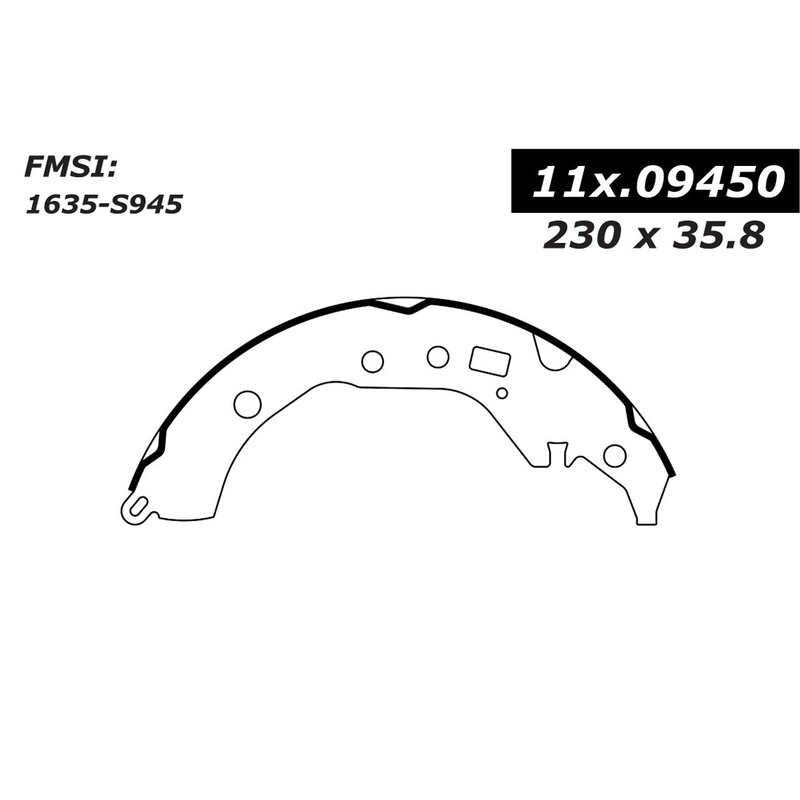 Porterfield Brake Shoes for 2012 TOYOTA COROLLA Sedan(Rear Drum)