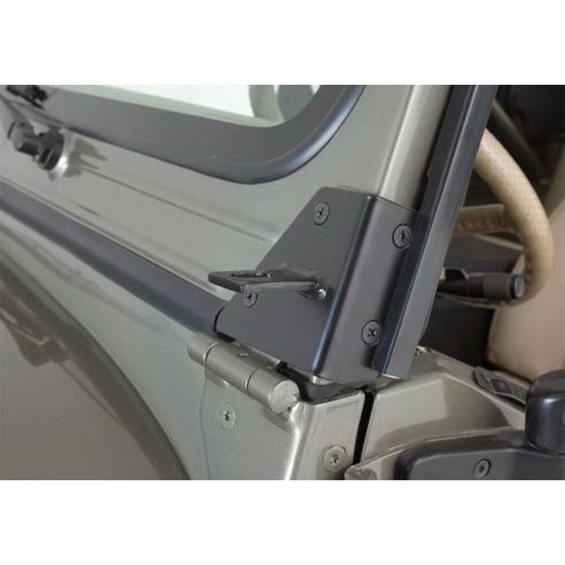 Rampage 1976-1983 Jeep CJ5 Windshield Hinge Light Bracket – Black