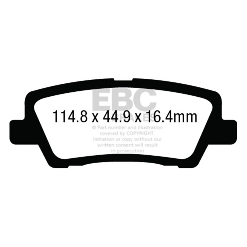 EBC 12+ Cadillac ATS 2.0 Turbo Redstuff Rear Brake Pads